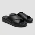 Nicolette orthopedic criss-cross sandals black