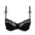 Nora balconette bra black front