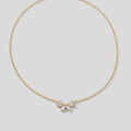 Omelia crystal leaf necklace