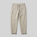 Palo | Linen Pants Men, Medium Weight, Tapered Fit, Elastic Drawstring