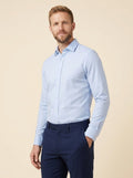 Paxon Men's Shirt | Performance Stretch, Wrinkle-Resistant Light Blue
