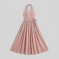 Phaedra | Maxi Dress Boho Cotton-Linen Halter Long Dress for Women