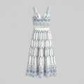 Pinta | Two Piece Skirt Set Printed Polyester, Tie Back Design