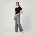 Polo wide-leg jeans gray wash on model