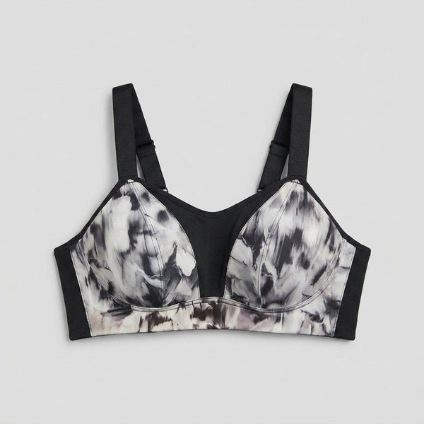 Pomo Empower sports bra marble print - front