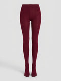 Pon solid tights burgundy front