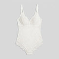 Poppy full lace bodysuit white