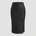 Poppy shaping midi skirt black
