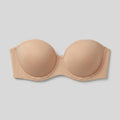 Pura strapless bra nude - front