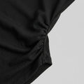 Ravishing Black Long Sleeve Shirt | High Stretch Jersey, Ruching Detail