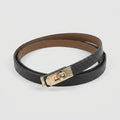Rays black belt with gold turn-lock buckle