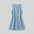 Rela | Denim Dress Vintage Light Blue, Mini Length, Double-Pocket Design