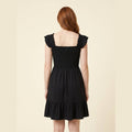Rosa | A-Line Dress Ruffled Square Neck, Cap Sleeves, Summer Dress for Women