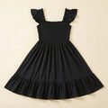 Rosa | A-Line Dress Ruffled Square Neck, Cap Sleeves, Summer Dress for Women