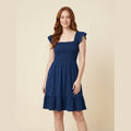 Rosa A-Line Dress navy blue