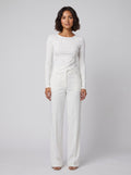 Rosa long sleeve top white