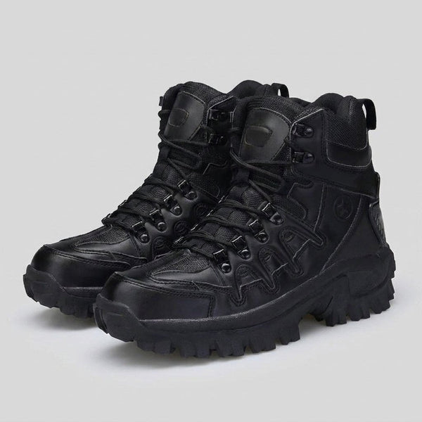 Rugged | Hiking Boots for Men Waterproof Leather, Shock Absorption
