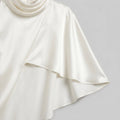 Sari | Asymmetrical Mini Dress Satin, Ruched Design, Zipper Closure