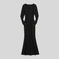 Sculptura long sleeve maxi shapewear dress black flat-lay