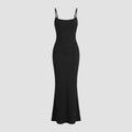Sculptura shapewear slip maxi dress black flat-lay