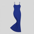 Sculptura shapewear slip maxi dress blue flat-lay