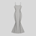 Sculptura shapewear slip maxi dress grey flat-lay
