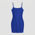 Sculptura shapewear slip mini dress blue flat-lay