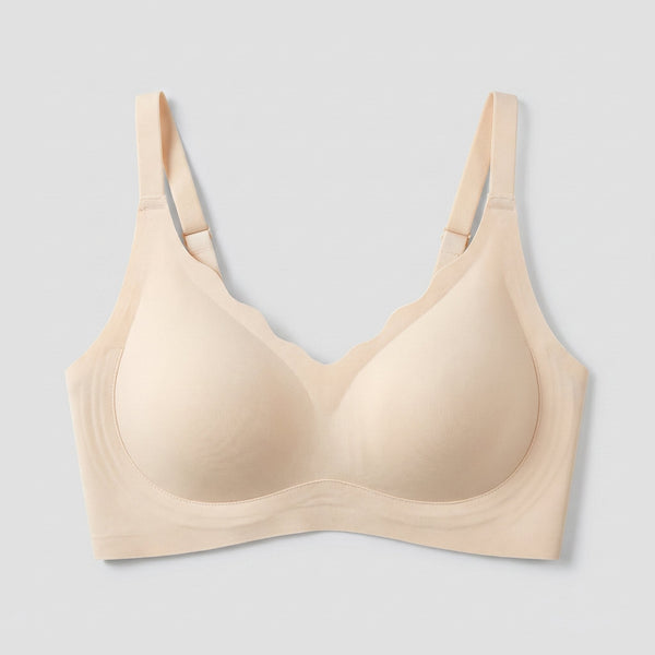 Sera seamless push-up bra beige front