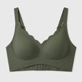Sera seamless push-up bra dark green front