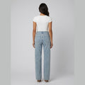Sierra | Women's Jeans High Waist, Straight Leg, Glittering Fabric