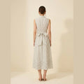Sierra | Midi Dress Striped Cotton, Tie Waist