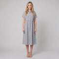 Sierra striped shirt dress gray