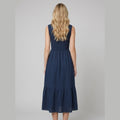 Sleek Aline Dress | Sleeveless, Midi Length, Flowy Polyester Summer Dress for Women