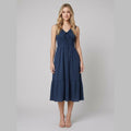 Sleek Aline dress dark blue front