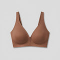Sleek Deep V Bra Coffee seamless wireless