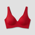 Sleek Deep V Bra Red seamless wireless
