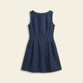 Sleek Denim Dress | Sleeveless A-Line Mini, Cotton Blend