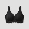 Sofia Wireless Bra Black scalloped