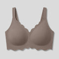 Sofia Wireless Bra Gray scalloped
