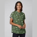 Sola blouse Peter Pan collar green paisley