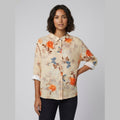 Sola blouse Peter Pan collar orange floral