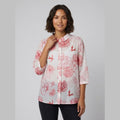 Sola blouse Peter Pan collar pink floral