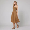 Soleil | Women's Dress Flowy A-Line, Spaghetti Strap Summer Dress