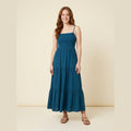 Soleil boho summer dress dark blue