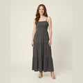 Soleil boho summer dress dark gray