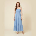 Soleil boho summer dress light blue