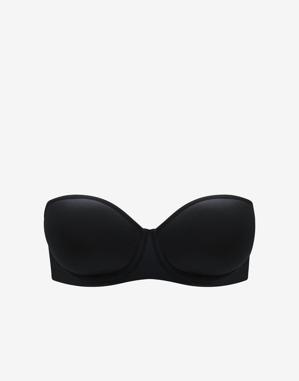 Sora Strapless Bra black front view