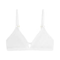 Supa Bra white wirefree cotton triangle front view