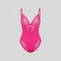 Svelte | Lace Bodysuit Deep V-Neck, Breathable High-Stretch Design