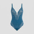Svelte | Lace Bodysuit Deep V-Neck, Breathable High-Stretch Design